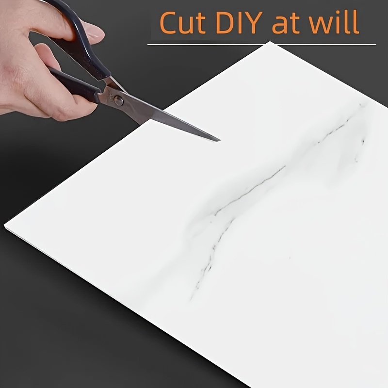 42pcs boho marble pattern vinyl wall tiles self waterproof wear resistant glitter space theme oblong shape for kitchen bathroom decoratio details 6