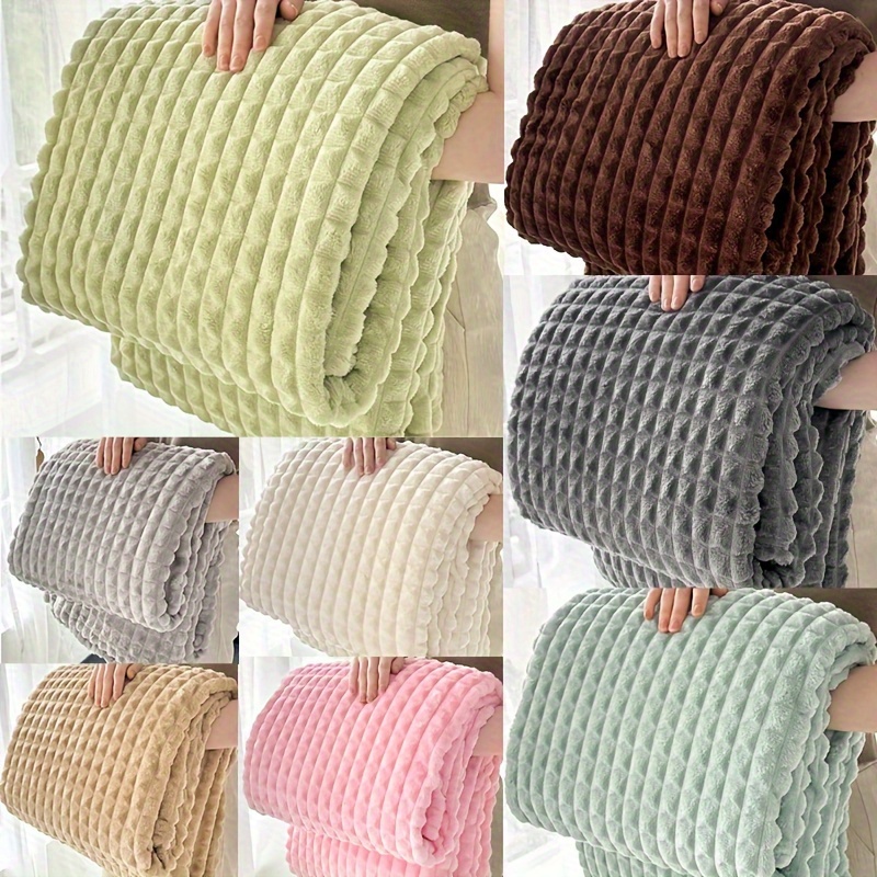 experience     with this new flannel sofa blanket in multiple colors details 0