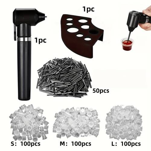 tattoo mixer set 352 stuks tattoo inkt cups 100, medium 100, klein 100 en 50 tattoo inkt mengstokken en 1 tattoo mixer, tattoo benodigdheden