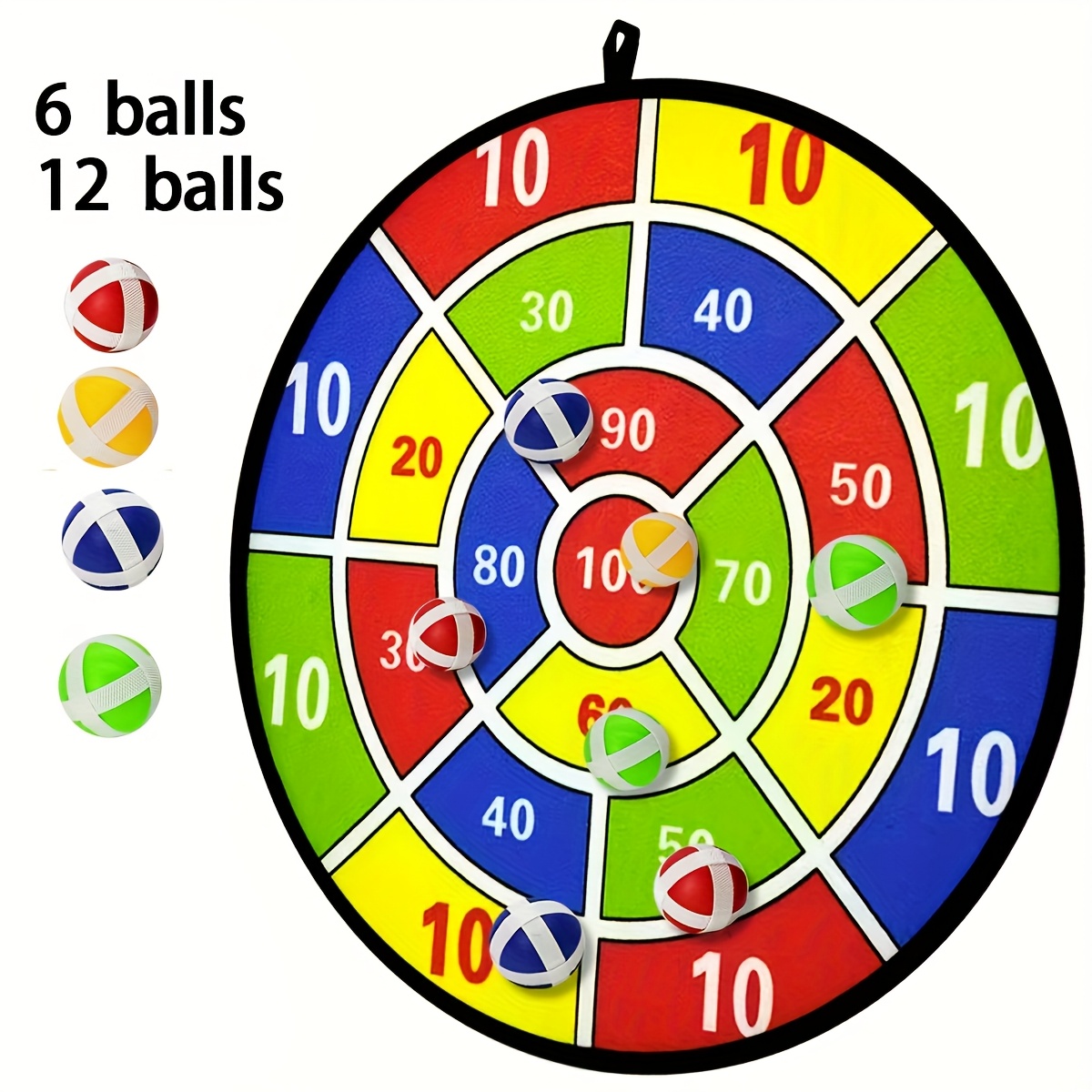 set de dardos con 12 bolas adhesivas/6 bolas adhesivas para interior y exterior, juguetes interactivos para    , regalo de  , suministros para juegos de  