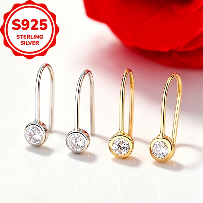 S925 Silver Easy Arc Ear Hooks, Minimalist Daily Wear