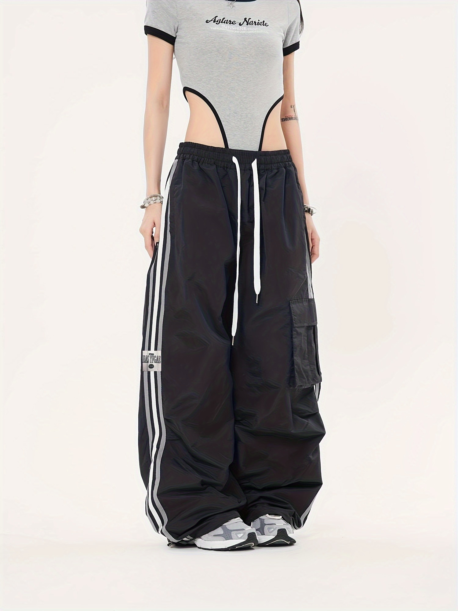 Parachute Pants Y2k Clothes Streetwear Chic And Elegant Woman