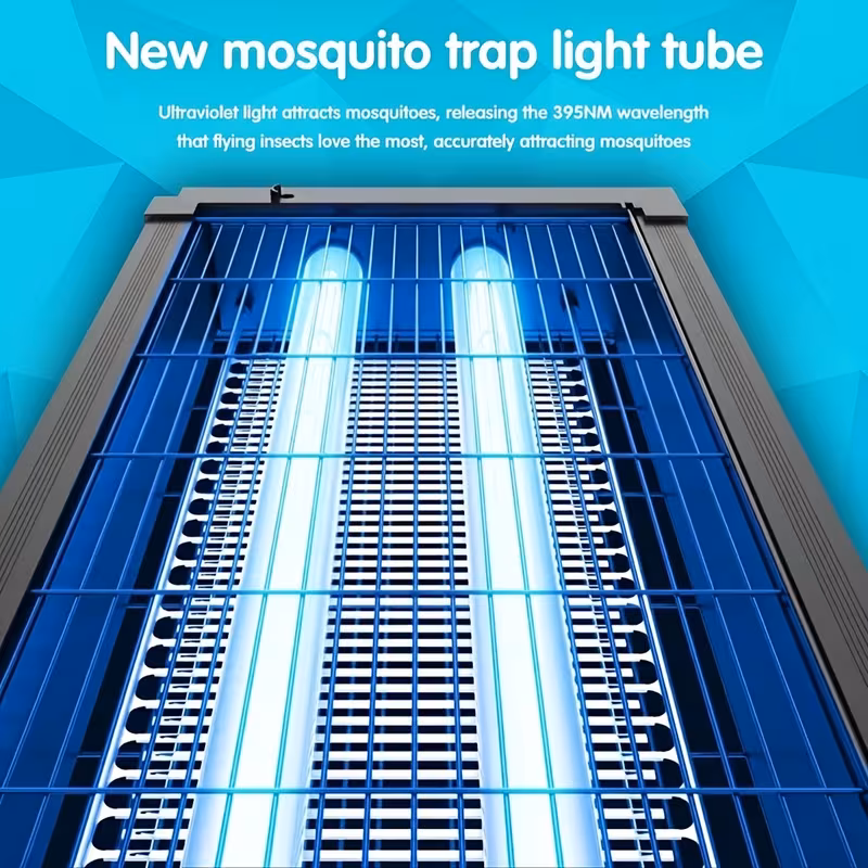 Solar Outdoor Bug Zapper – 4500V Electric Fly Trap with Panel Sensor