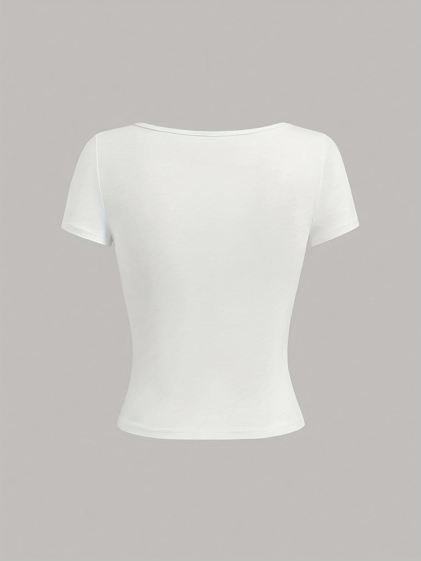 ezwear light gray knit women's t shirt short sleeve fit - Temu
