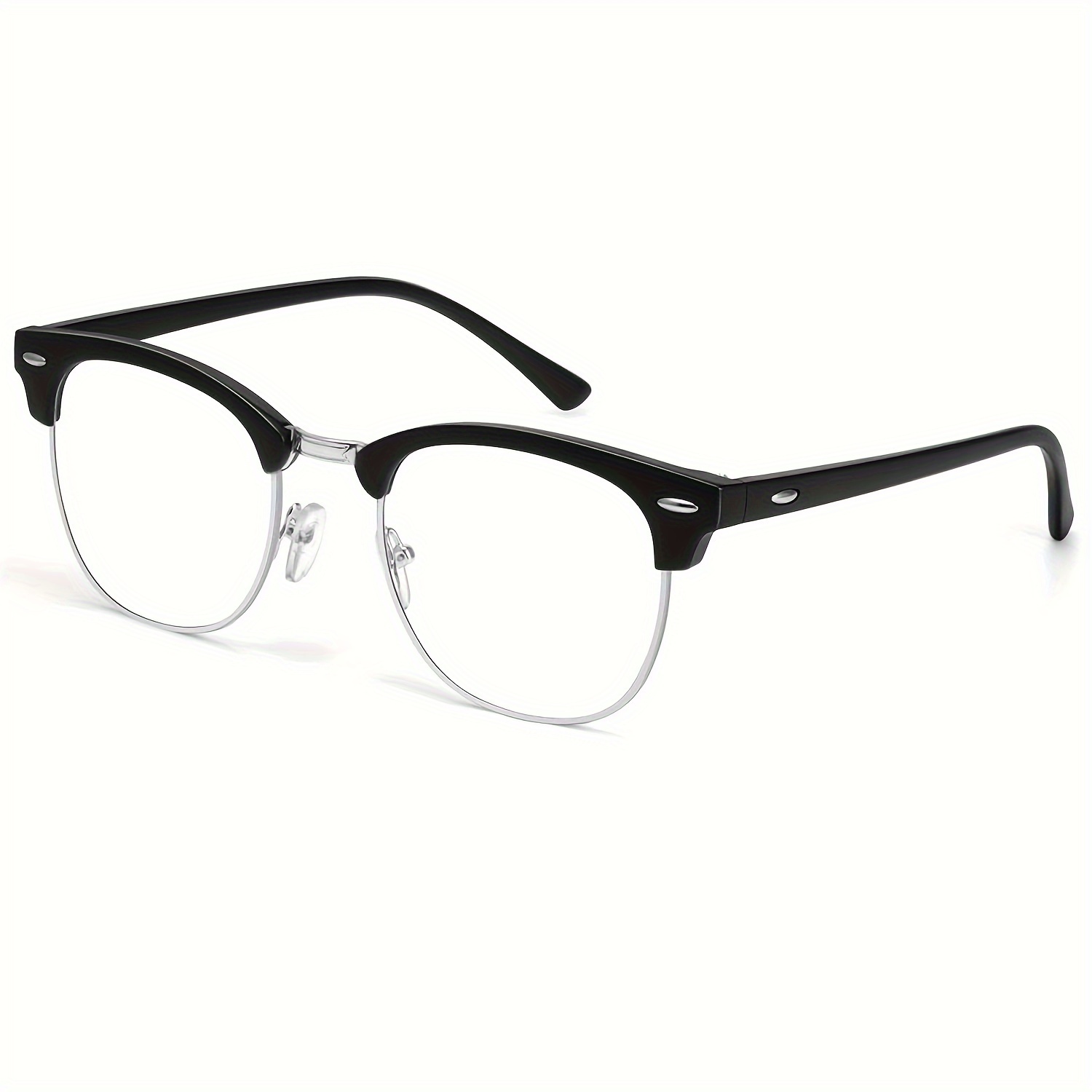TEMU Blue Light Glasses For Men, Premium Computer Glasses, Gaming Glasses, And Semi-frame Blue Light Glasses For Daily Wear