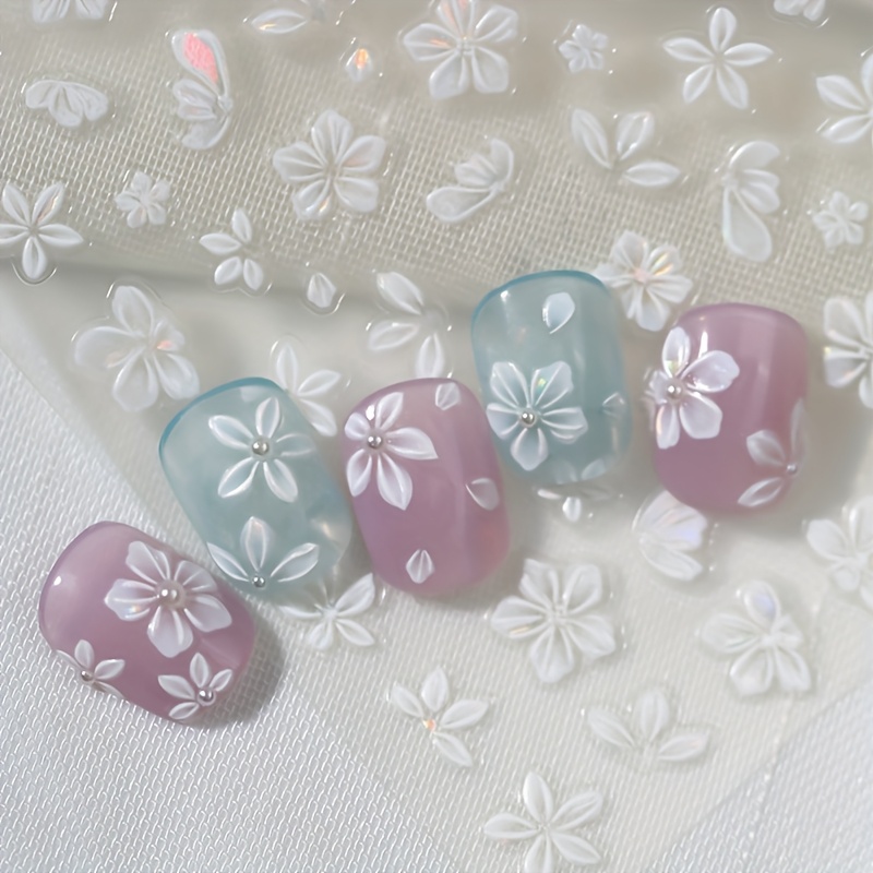 A Spring Flower Sticker, Three-dimensional Relief Nail Sticker Decal