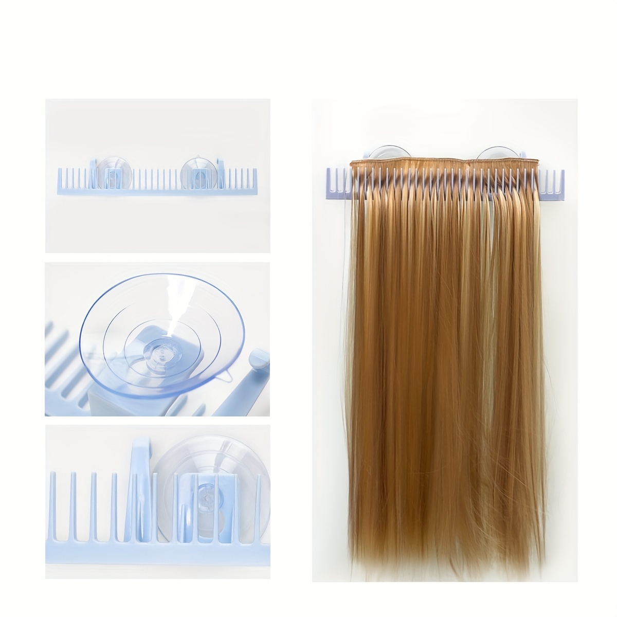 

Portable Hair Extension Holder Wall Hanging Lightweight Woven Wig Storage Acrylic Wig Holder For Use By Home Salon Barbers