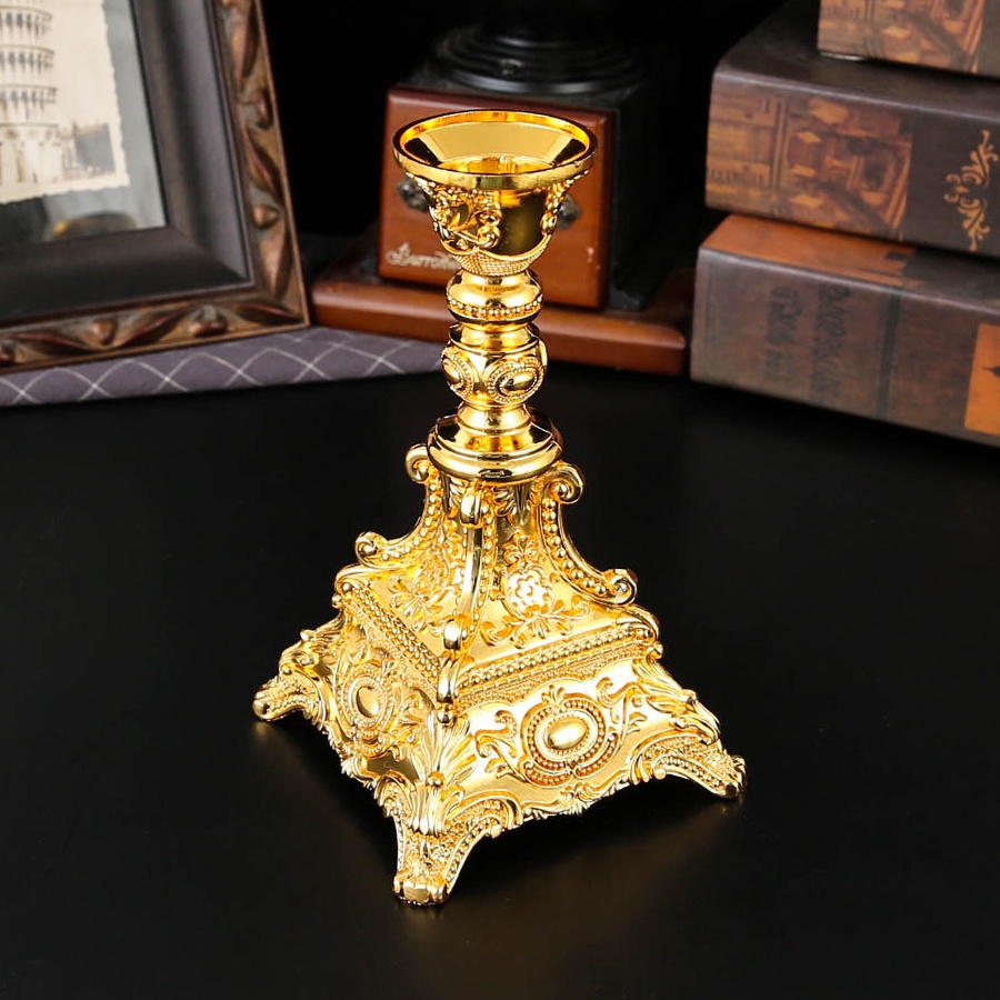 TEMU 1 pièce de Bougeoir Métallique à 1 tête, Décoration de Table pour Restaurant et Hôtel, Porte-Bougie , Accessoires de Décoration pour Ambiance