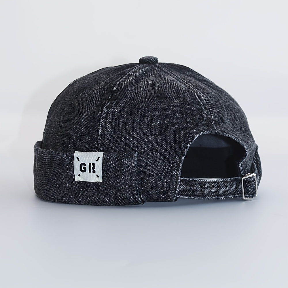 Image of 1pc Gr Embroidered Attitude Bucket Hat For - Distressed Destroyed With Metal Rivet Adjuster, Skatepark-ready Unisex Hat, Concert-proof Style & Instagram- (spring 2024 Must-cop) - Accessory