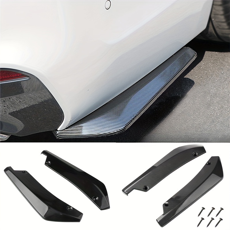 TEMU Universal Car Front Rear Bumper Strip Lip Spoiler Diffuser Splitter Scratch Protector Carbon Fiber Winglets Side Skirt Extension