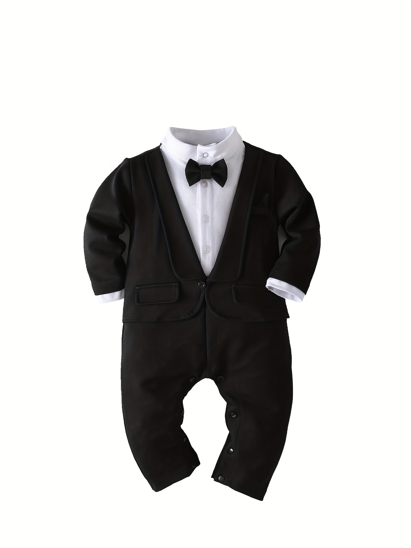baby toddler boys' formal party suit black white two tone Temu