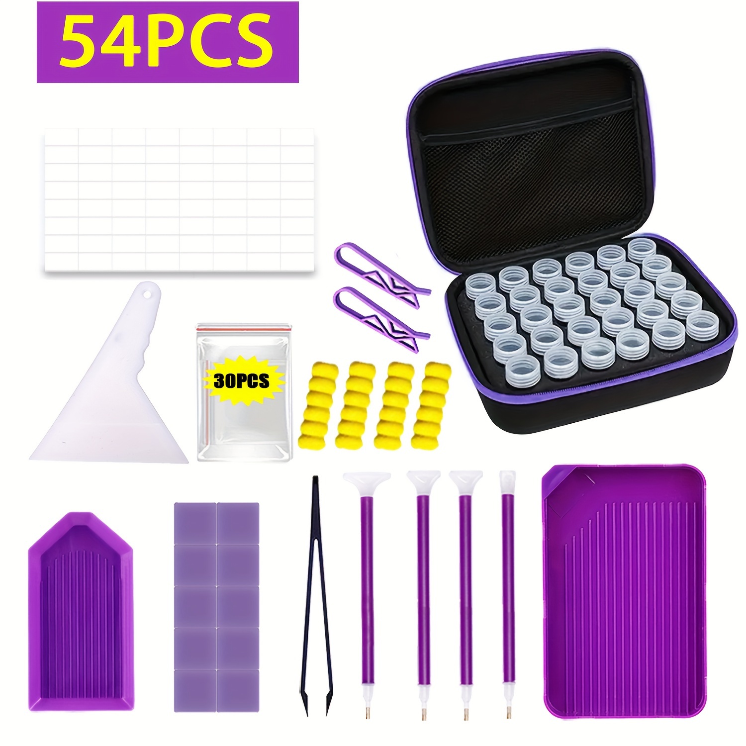 

Kit d'outils de 54 pièces étui de rangement, d'art ongles, stylos de , ramasse-, plateaux et collante art et , cadeau les amateurs de