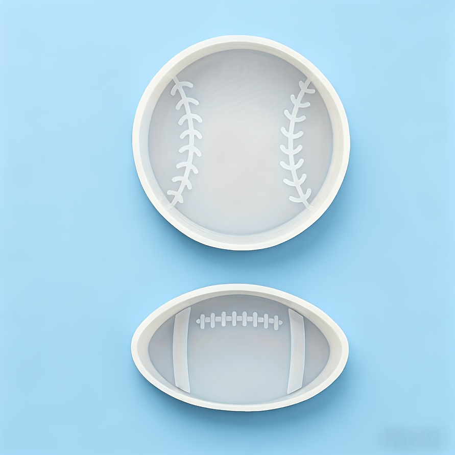 TEMU 2pcs Set Car Air Freshener Silicone Molds, Baseball And American Football Patterns, For Diffuser, Resin, Candle - Craft Supplies, Home Decor And