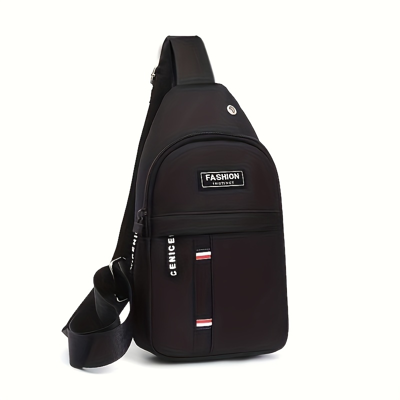 TEMU 1pc Casual Canvas Men's Chest Bag, Multi-functional Adjustable Men's Pouch | Waist Pack, Shoulder Crossbody Bag, Suitable For Daily