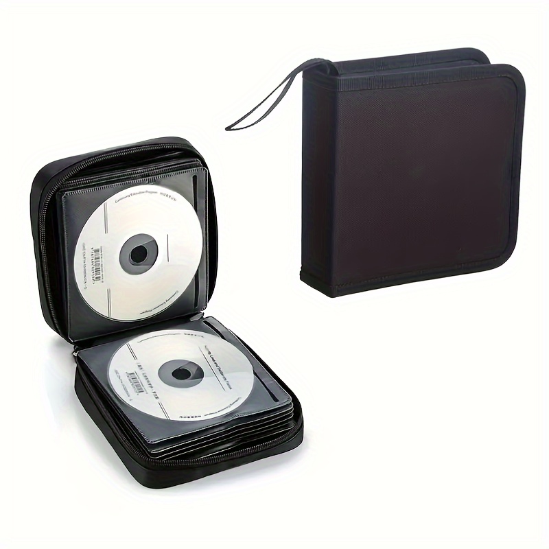Image of Cd Storage Container Featuring 40 Compartments, Spacious Cd Holder For Vehicles, Disc Pouch