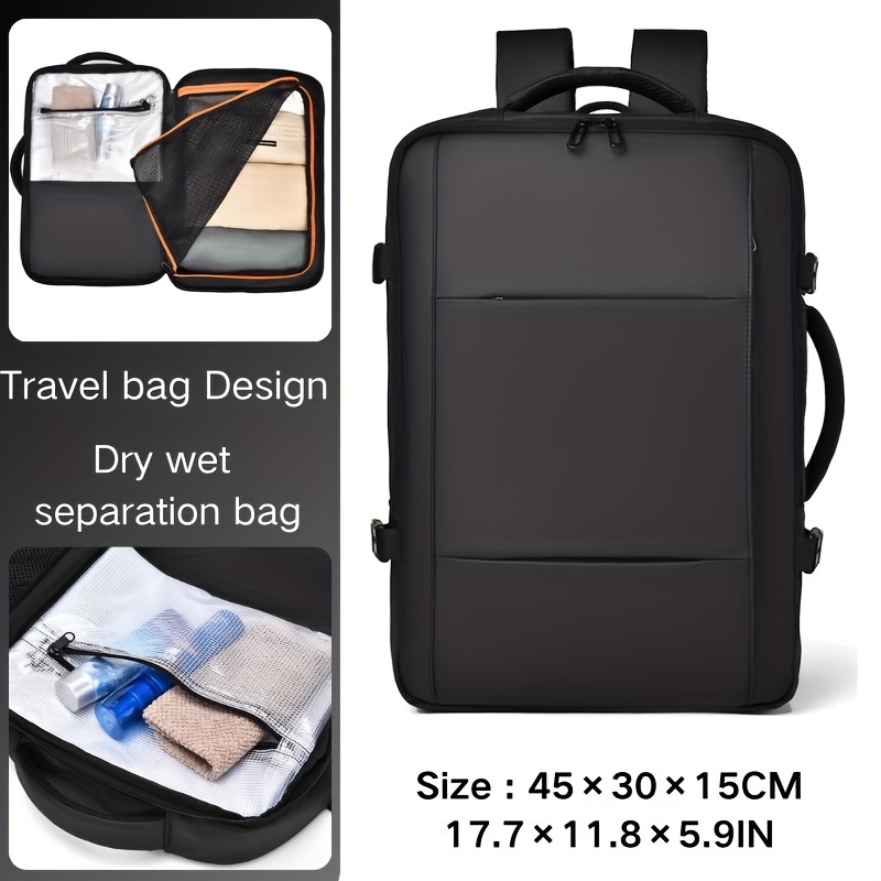 TEMU New Functional Backpack, Computer Backpack, Short- Travel Backpack, Business Backpack, With Wet And Dry Separation Bag, Large Casual Fashionable Backpack, Functional Backpack, Bag