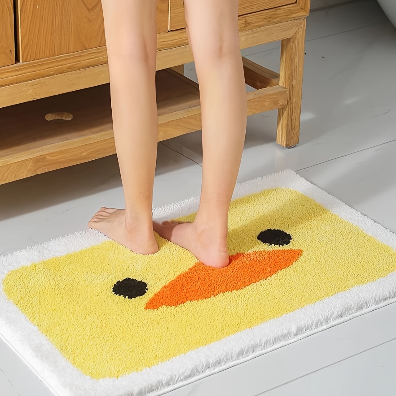 

Little Yellow Duck Bathroom Rug Door Mat Bedroom Bathroom Foot Pad Household Blanket Absorbent Pad Toilet Floor Mat-20*31