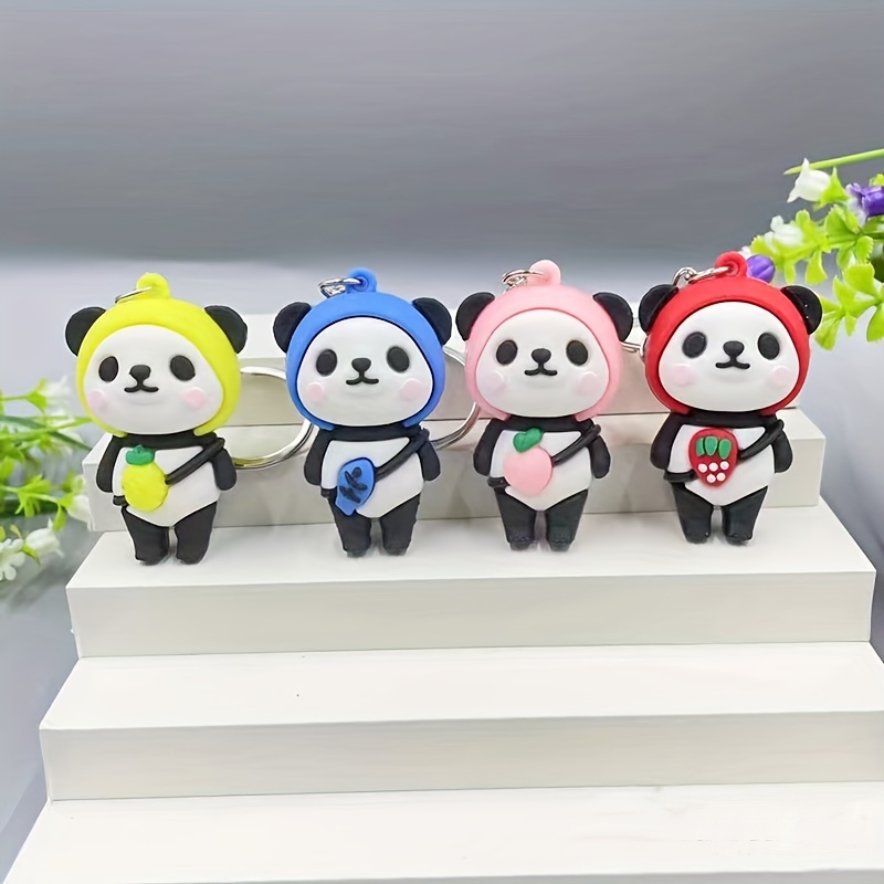 Calcio Simpatico Cartone Animato Panda Charm Portachiavi - Temu Italy