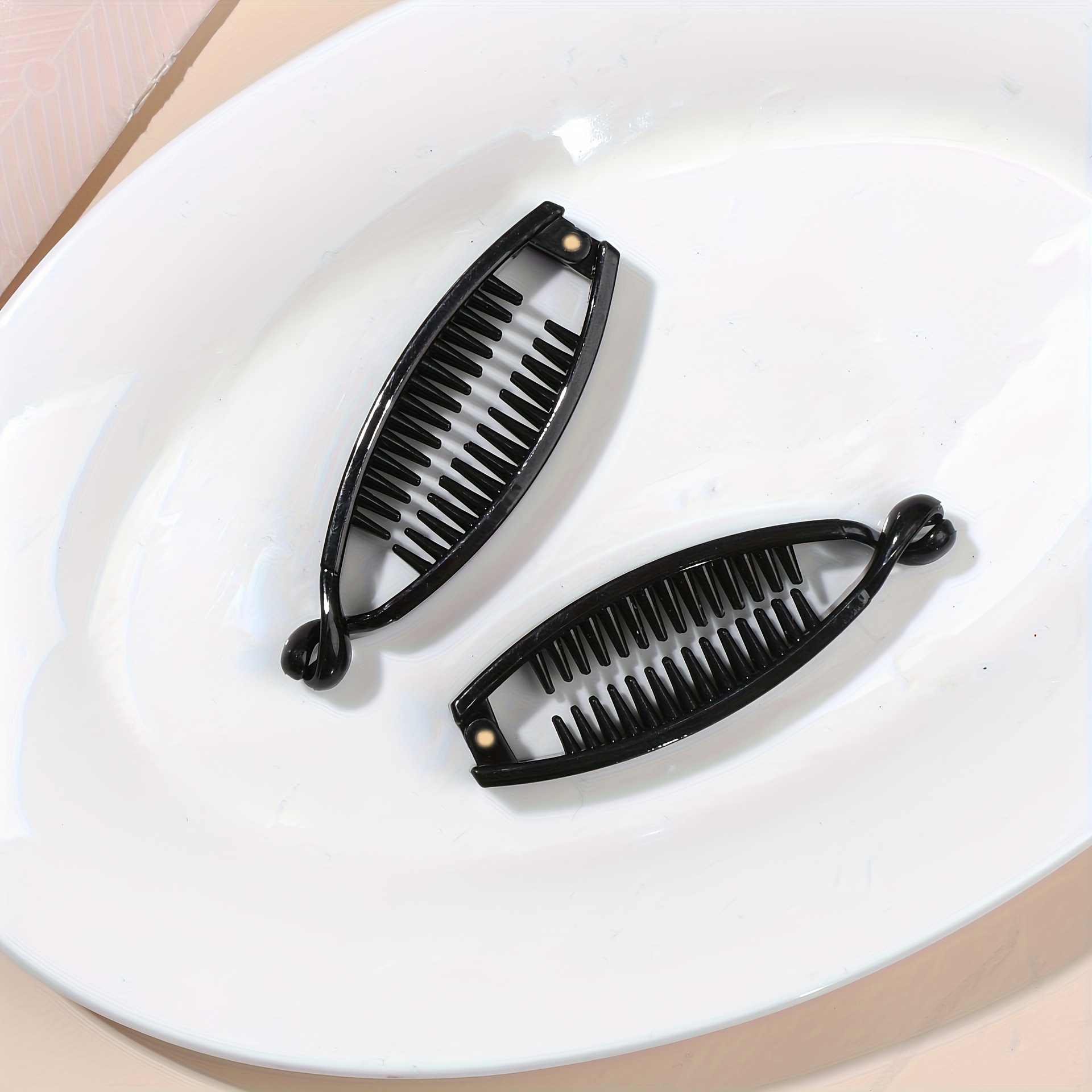 2pcs Sleek Hair Clips - Non-slip, For Ponytails & Updos - Versatile Hair Accessories