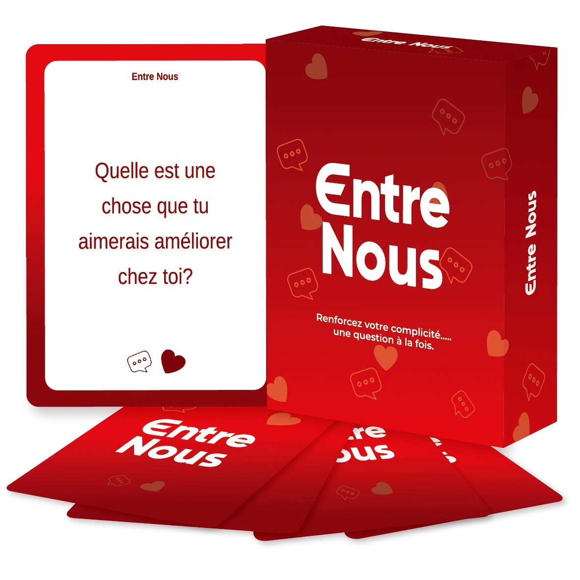 TEMU Jeu de Cartes de Couple, Édition Française Cartes de Conversation en Papier Premium pour Soirée , Outil de Construction de Adultes Multijoueur,