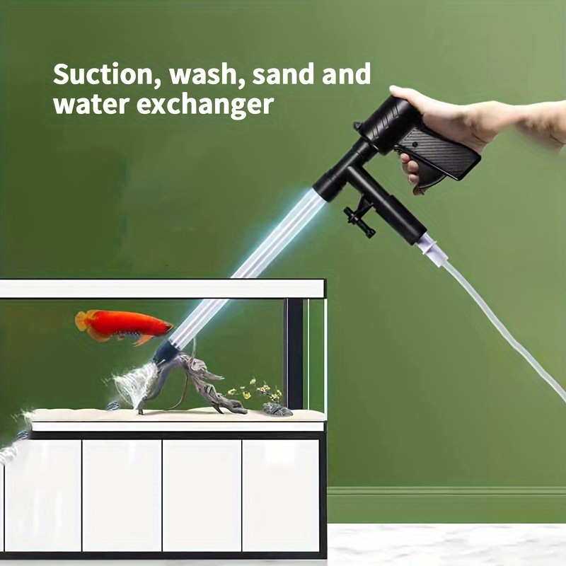 

Aquarium Water Changer Tool, Semi-automatic Fish Tank Siphon, Sand Washer And Algae Scraper, Pneumatic Water Exchanger With Glass Scraper, Pipes, And Hose