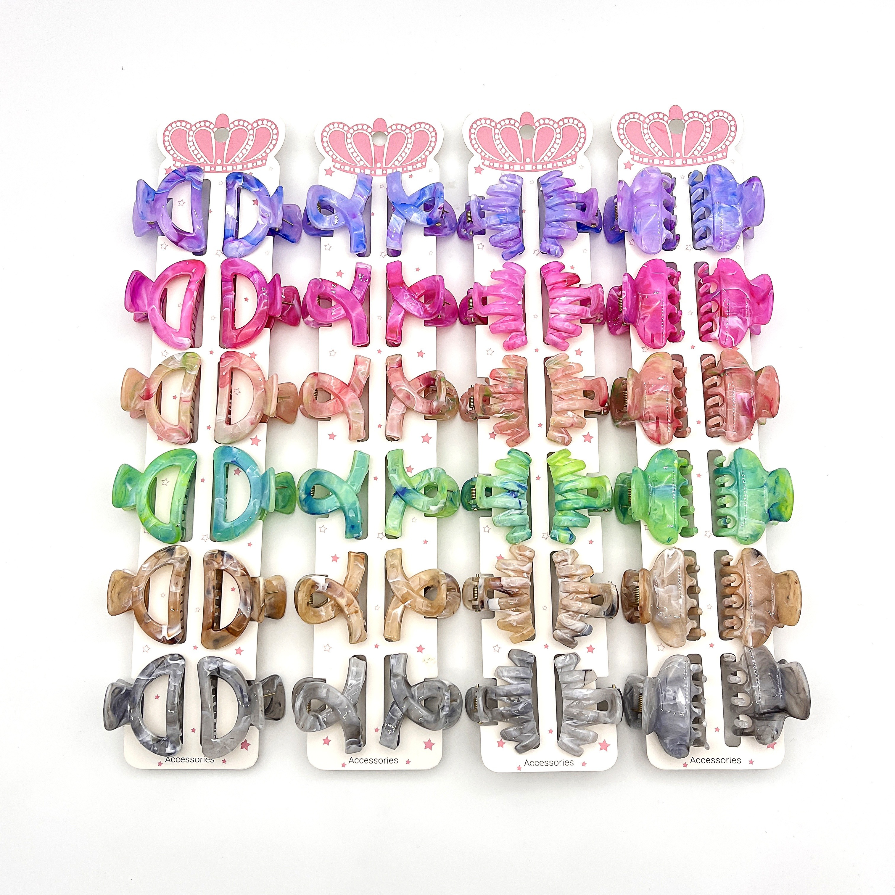 

48pcs Sweet Hair Clip Set, Bohemian Style Plastic Hair Accessories For Women, Middle Size, Color Matching, Ideal For Valentine's Day Gift