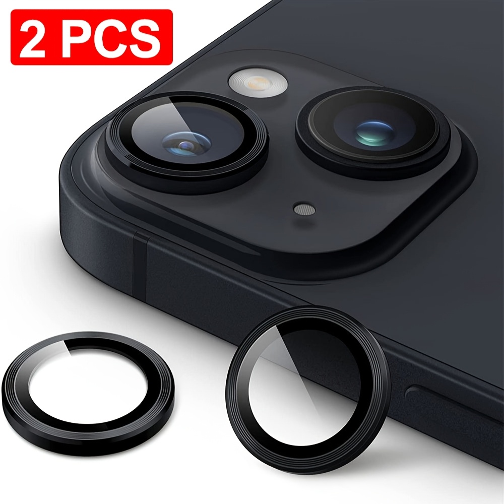 3-2pcs Metal Tempered Glass Camera Lens Protector For Iphone 11 12 13 Pro 13 12 Mini Camera Glass 3d Protective Glass On For Iphone 16 15 14 Plus 11 Pro Max