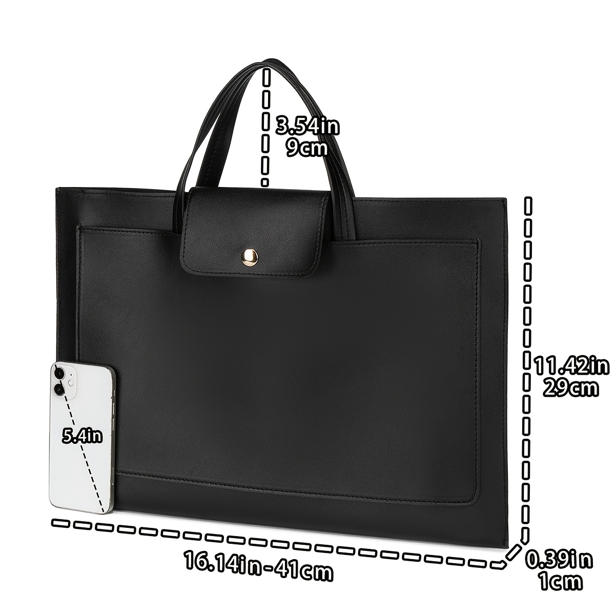 TEMU Laptop Bag, Fits 13/14/15/16 Inch Laptops, Durable Handbag, Large Capacity Shoulder Bag, For Office/travel/daily Use