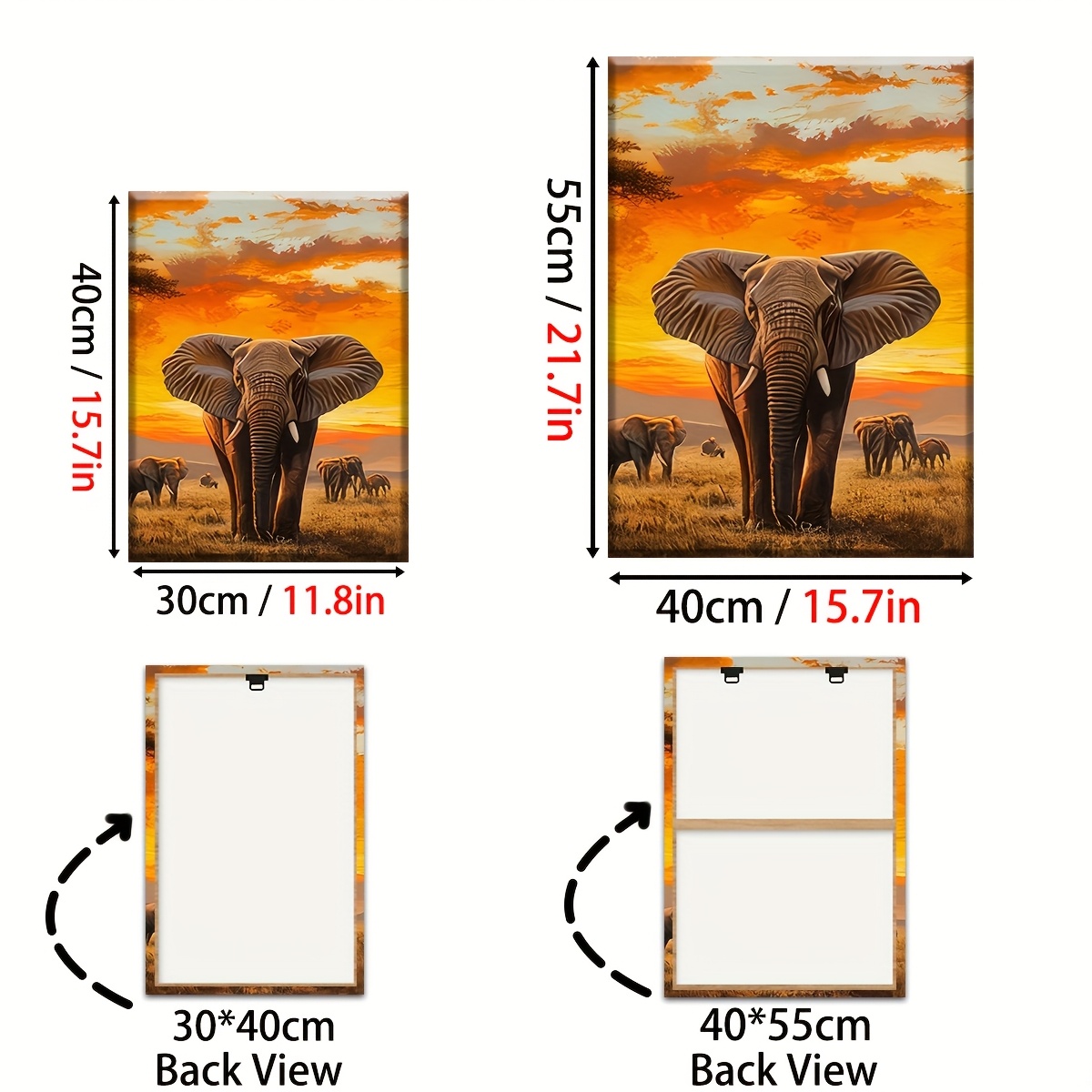 2D Plat Ingelijst Canvas Schilderij en Poster,