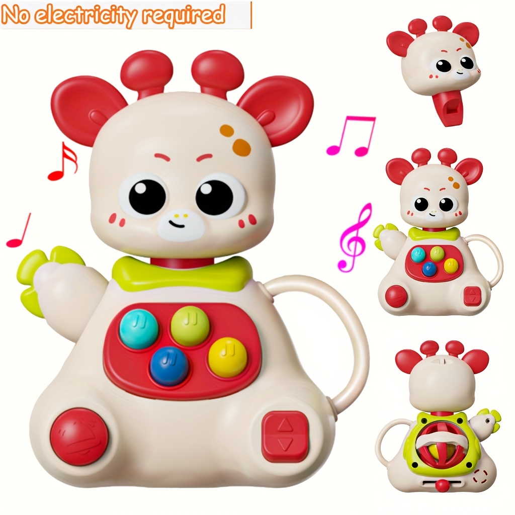 Interactive Hand Hand-held Baby Rattle Toy For Fine Motor Skills & Hand-eye Coordination, Safe Non-toxic Material, Toddler Toy, Design, Safe Infant Material, Gift For Christmas, Halloween, Birthdays