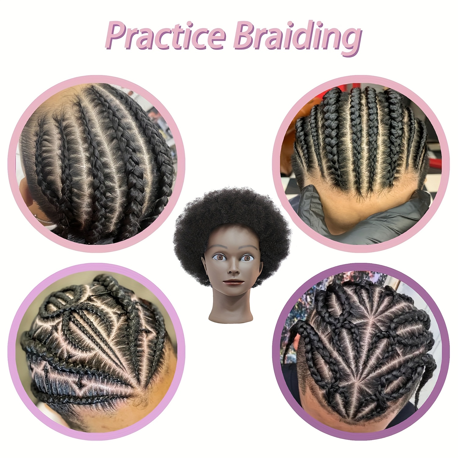 professional african mannequin head realistic hair adult Temu