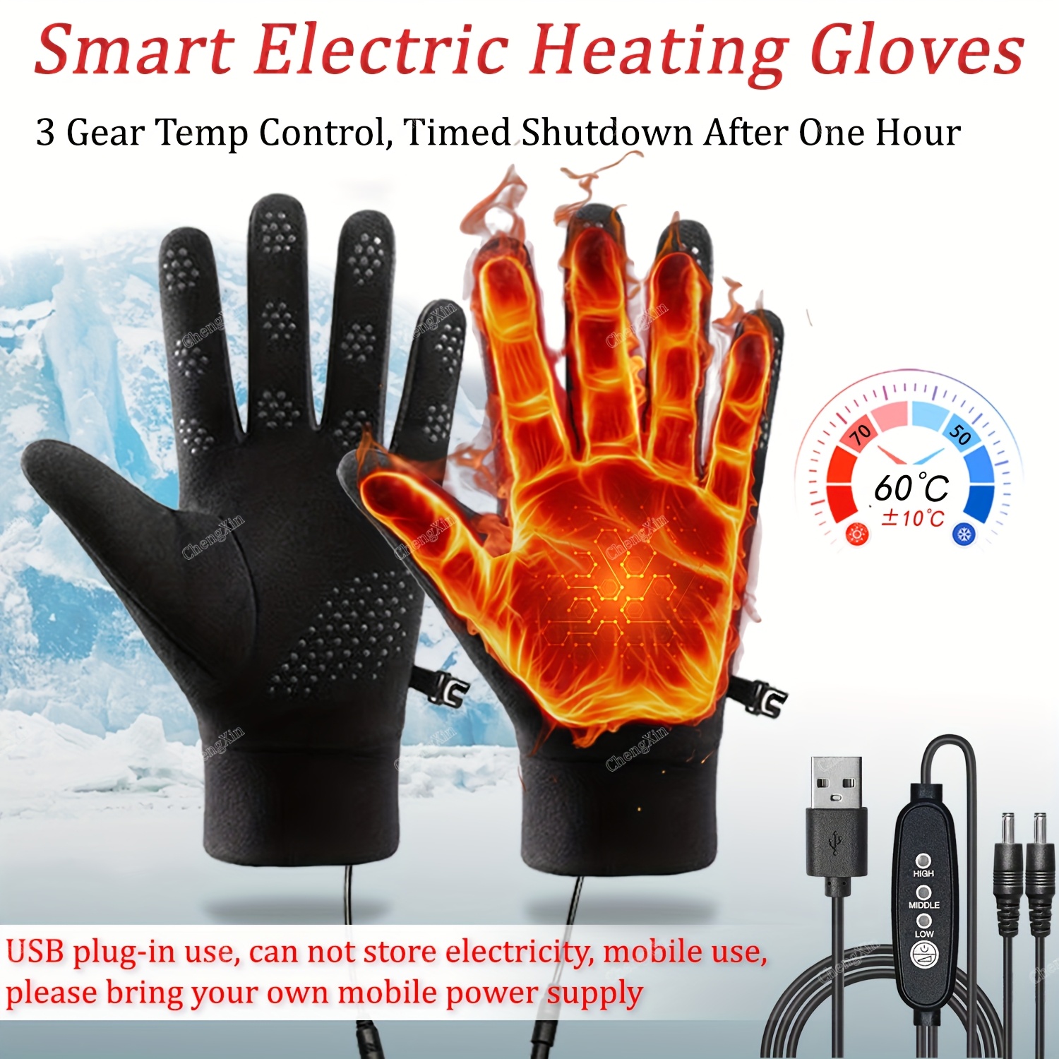 Electric Warm Typing Gloves Heating Gloves United Kingdom