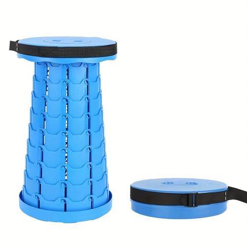 taburete plegable telescópico portátil ajustable - asiento plegable para camping , pesca, playa, pícnic, viajes - taburete compacto y con &
