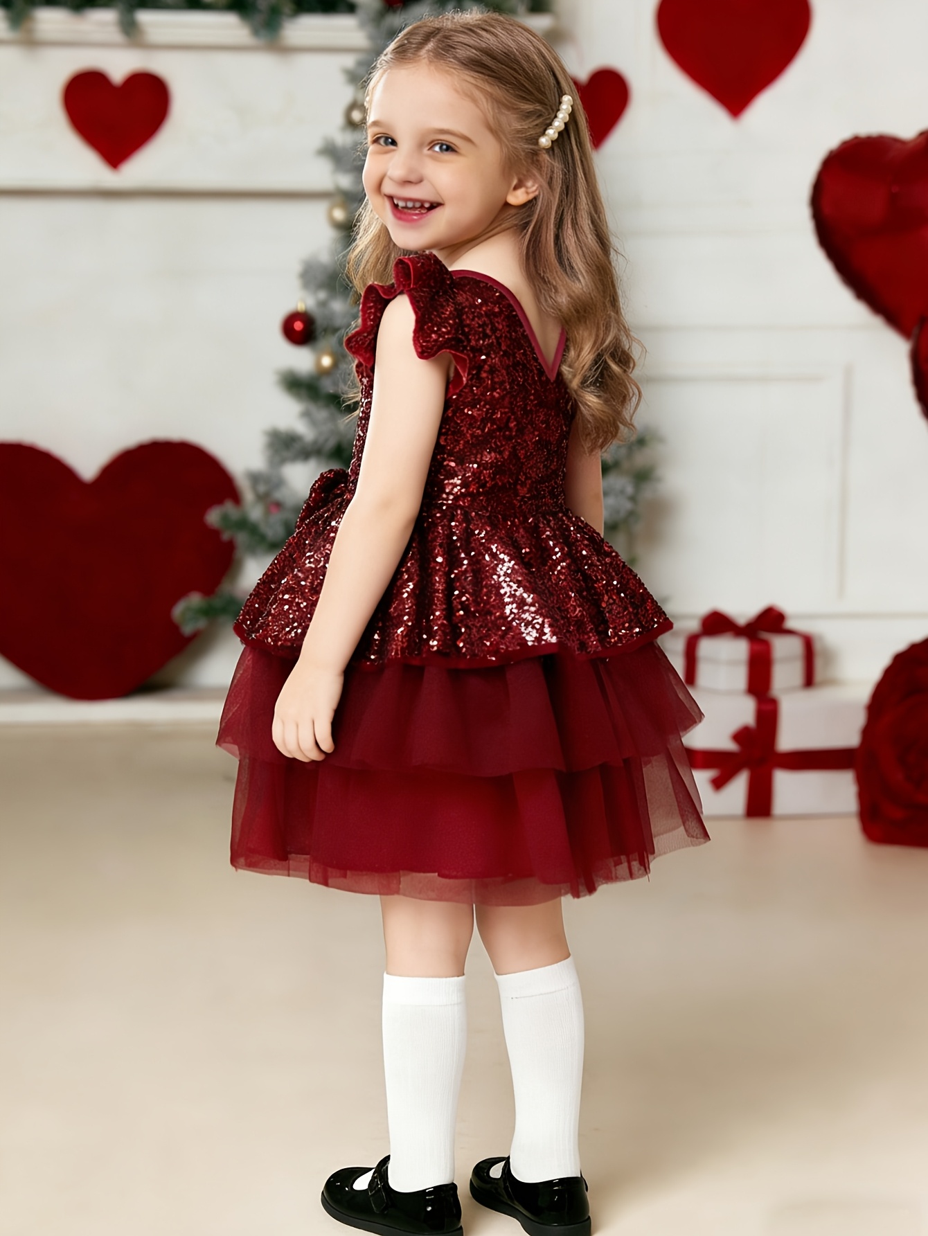 girls elegant exquisite red dress atmosphere enhancing wine - Temu Bahrain