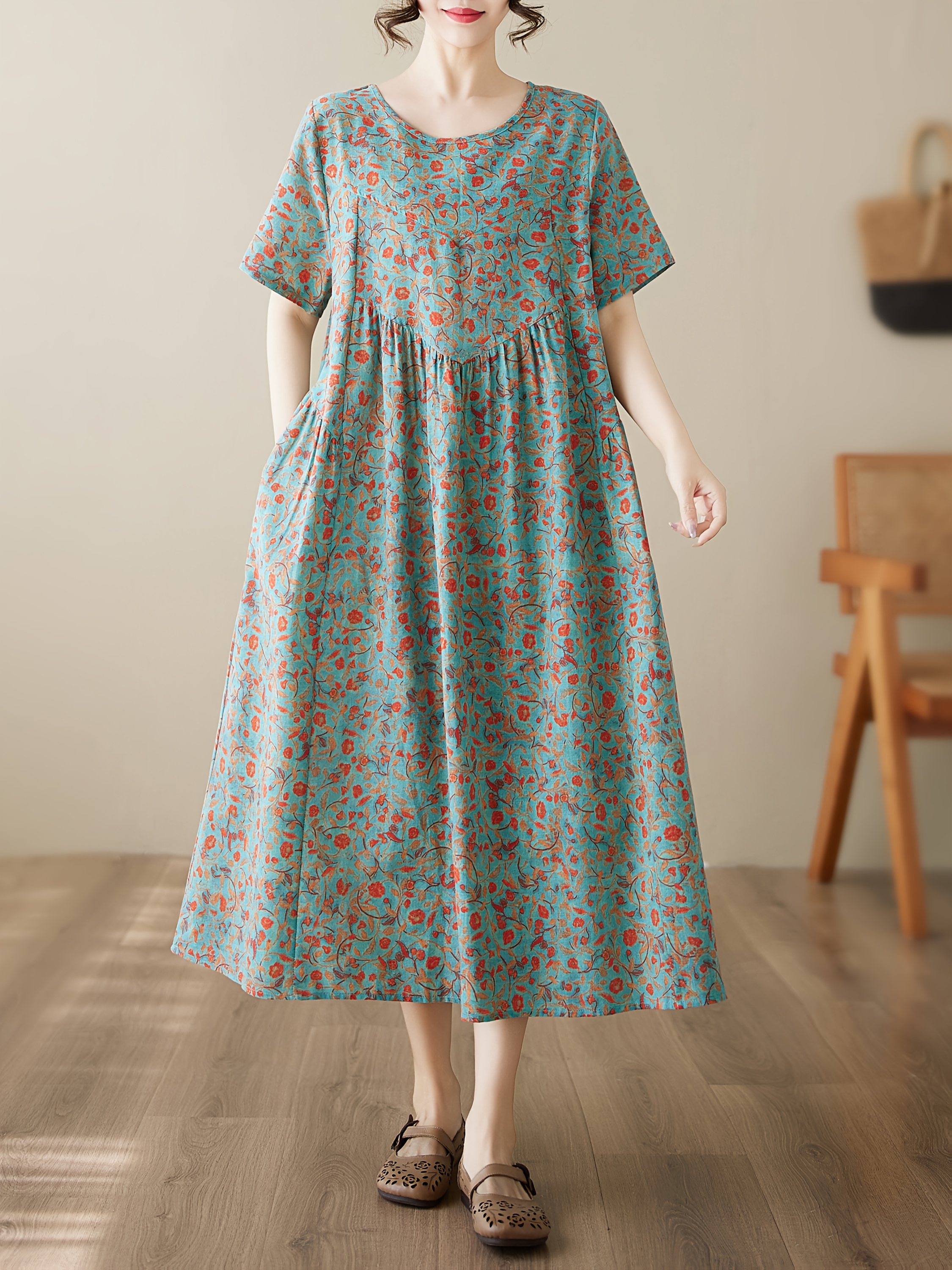 linen dresses for summer wedding Square Neck Dress Women Loose Puff Sleeve A-Line Guest Casual Beach with Pockets this delightful linen piece could be made in a variety of colors Linen Blend Wedding Guest Dresses
