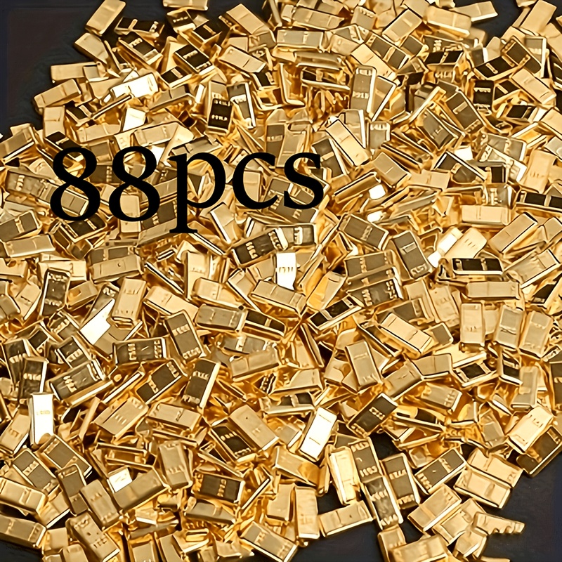 TEMU 12/88pcs Luxury Shui Mini Golden Bars - Chinese Wealth Symbol, Housewarming Gift, Suitable For Decoration, Fortune-attracting And -bringing