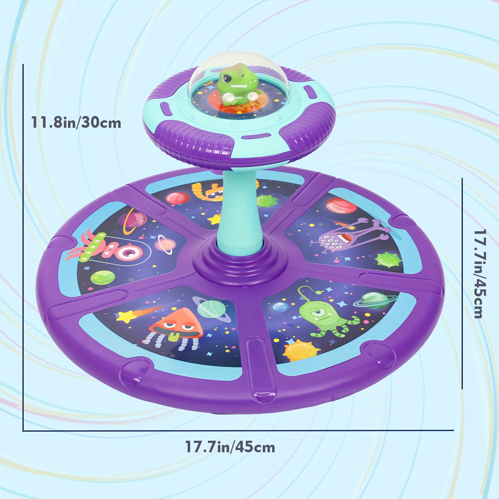 Sit And Spin Toys For Toddlers Age 3 4 5 6 Years Old, Christmas/Halloween/Birthday Gifts For Kids Boys&Girls 18 Months+ With Music & LED Flash Lights Musical 360°Spinning Seat Interactive Sensory Toy