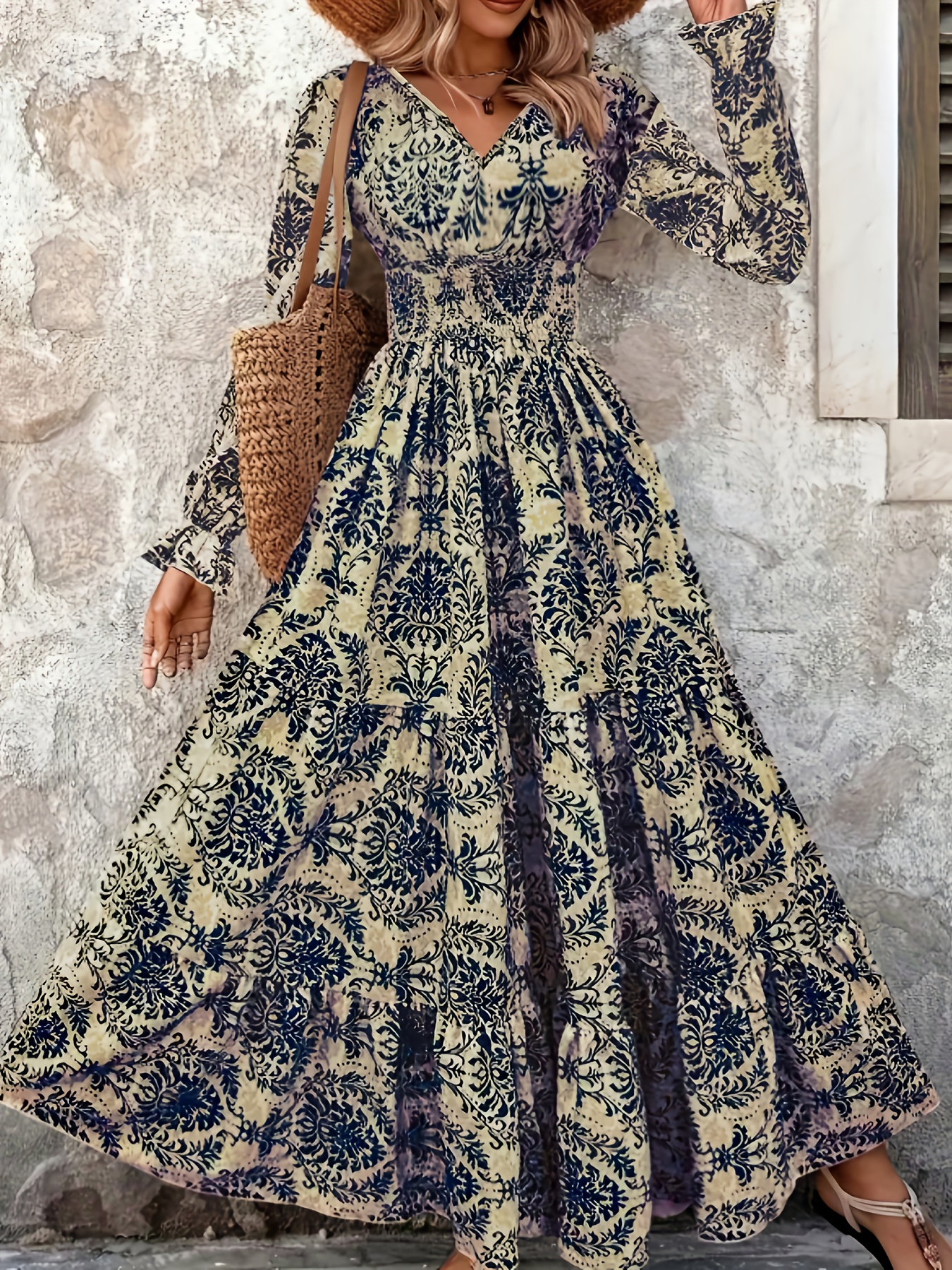 fitted lace wedding dress PRETTYGARDEN Women's Fall Fashion Long Sleeve Maxi Dress Ribbed Knit B main image 0