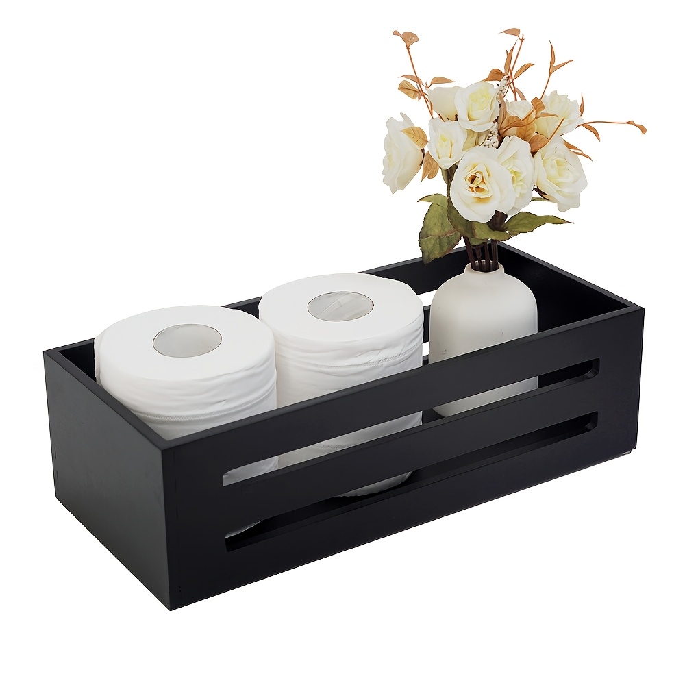 1pc Nice Bathroom Decor Box, Wooden Farmhouse Bathroom Decor Toilet Box, Rustic Decor Bathroom Box Toilet Organizer, Toilet Paper Box, Toilet Paper Storage Containers