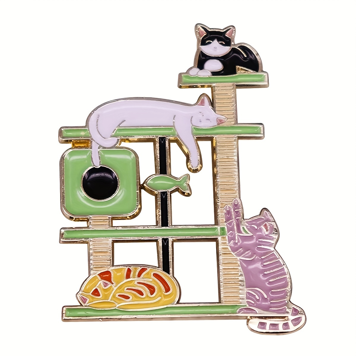 

Cat Enamel Pin Lapel Pin For Clothes Brooches On Decoration