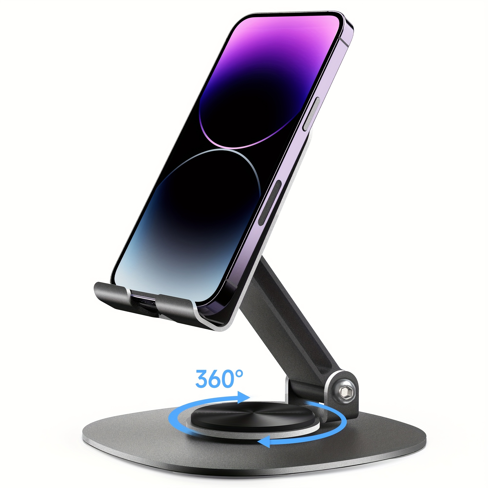 E-shop Ein klappbarer Handyhalter, ein Schreibtisch-Handyhalter, der vollständig zusammengefaltet werden kann, eine 360° drehbare Handy-Dockstation,