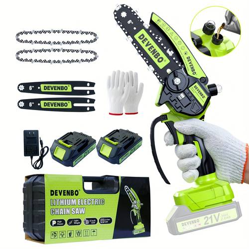 mini chainsaw cordless 6 inch handheld chain saw for tree trimming wood cutting best gifts for dad husband tools for man camping accessories garden power tools for dewalt garden supplies woodworking tools out door pruning saw