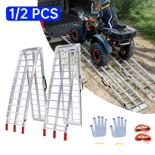 Automotive Ramp Lund Bi-Fold 77 Loading Ramp - 1500lb Capacity Aluminum ...