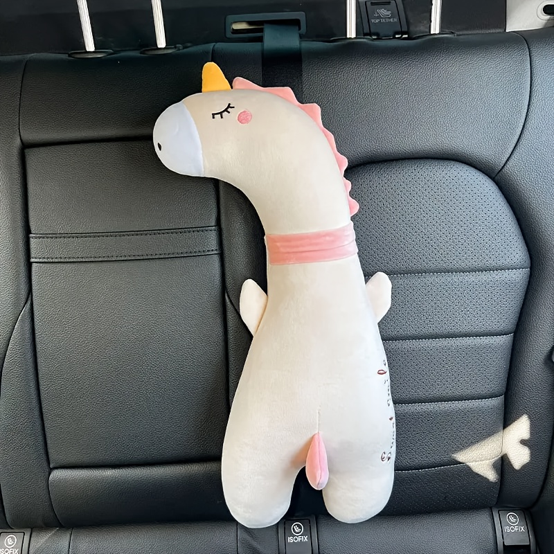 soft plush unicorn dinosaur car seat belt covers comfortable shoulder pads safety   couples ideal gift material car interior accessories Product details 1