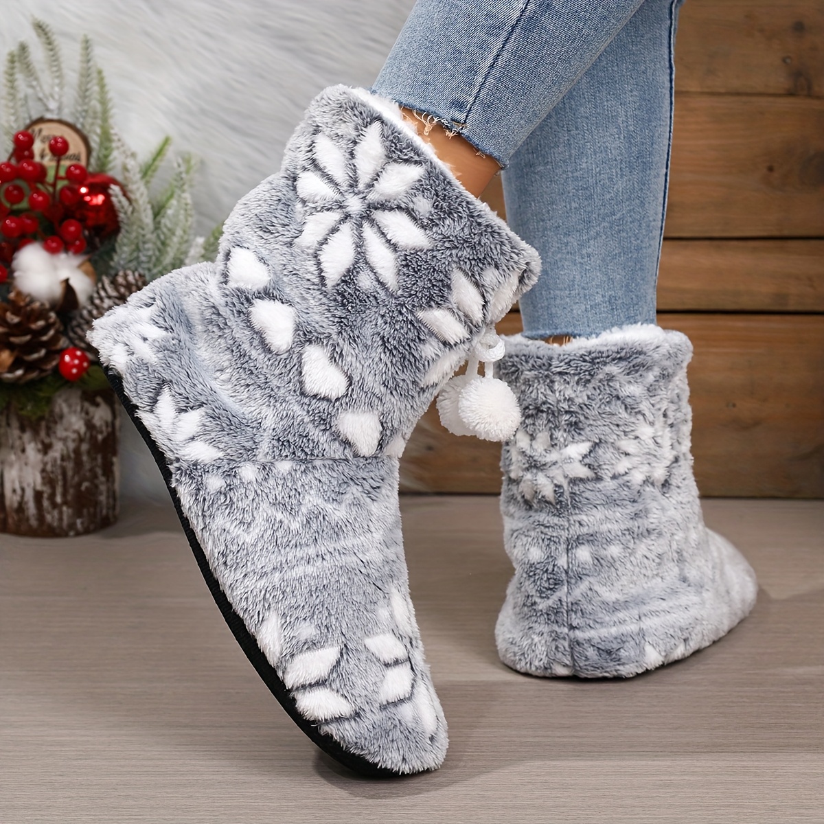 womens comfortable house slippers soft fabric lining   textile sole   year round indoor shoes loose fit slip   breathable fabric durable construction thickened insole lightweight shoes casual wear warm for 3