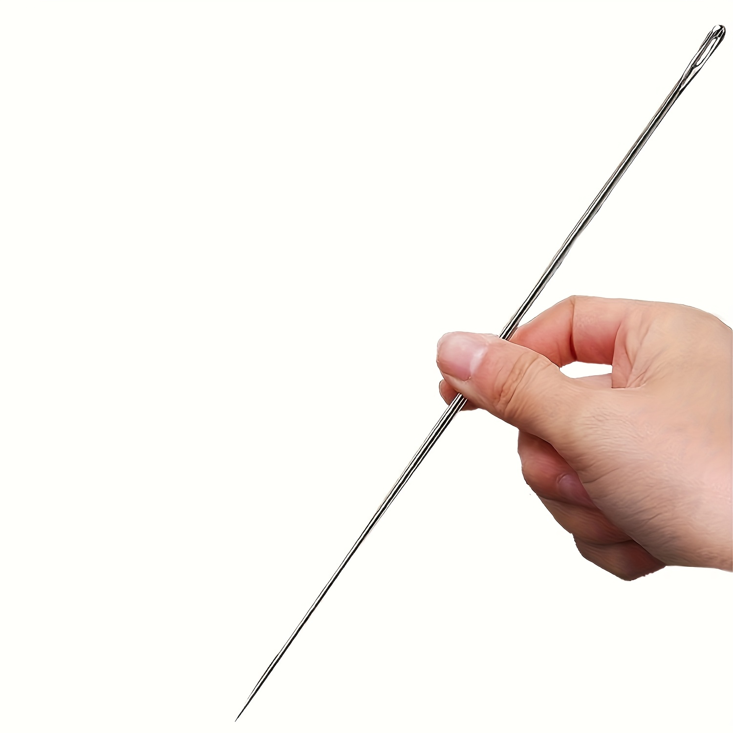 TEMU 1pz Ago per cucire a extra e 15cm/20cm, ago con e foro grandi per tessuti spessi per trapuntatura, tela, pelle, artigianato fai-da-te, grigio
