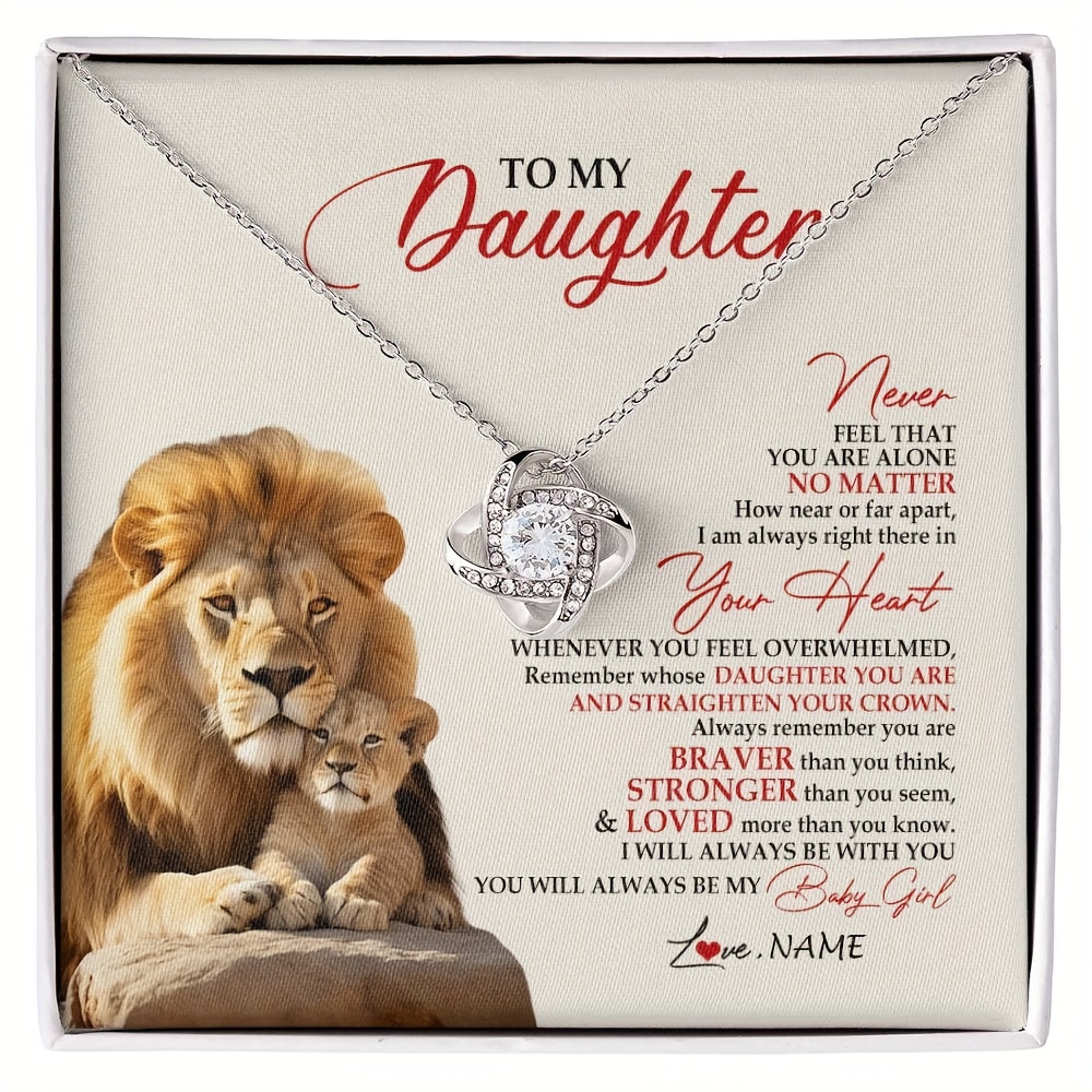 Customized Necklace for My Daughter with Personalized Message