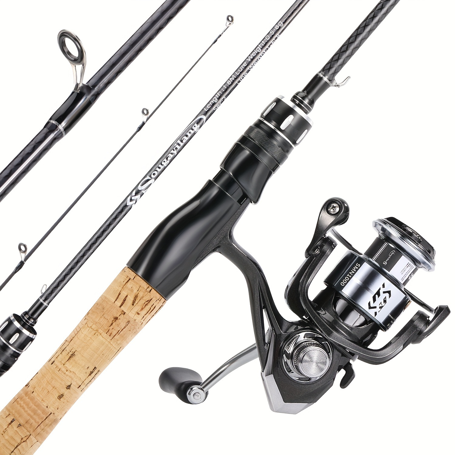 carbon fiber fishing rod reel combo Temu
