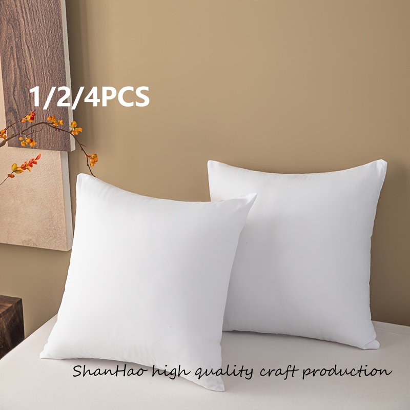 item picture 1 2 4pcs   thickened throw pillow inserts high rebound premium filled pillow cores multi functional pillow inserts for car bedroom indoor outdoor use    