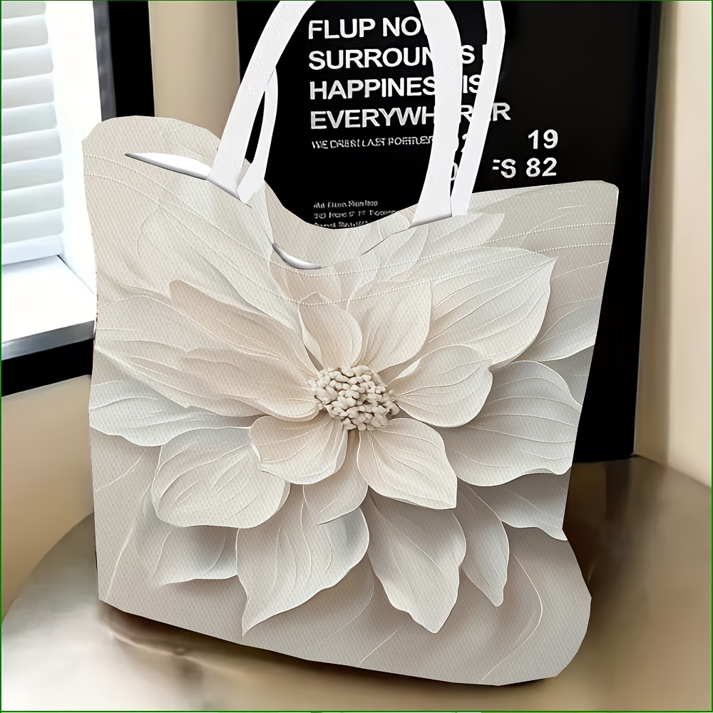 TEMU 1pc, Printed Design â Not Textured, Exquisite Shoulder Bag, Flower Pattern Women's Shoulder Bag, Multi-functional, Handbag, Clutch, Travel